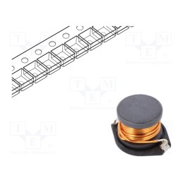 10 pcs : PISTHV-820M-04 - Inductor: ferrite, SMD, 82uH, 3.95A, 104mΩ, ±20%, 18.7x15.2x12mm