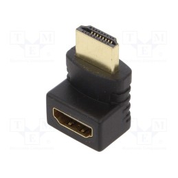10 pcs : A-HDMI270-FML - Adapter, HDMI socket 270°,HDMI plug, black