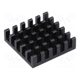 10 pcs : ICKBGA21X21 - Heatsink: extruded, black, L: 21mm, W: 21mm, H: 6mm, aluminium