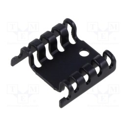 10 pcs : KL-105/20/SW - Heatsink: extruded, U, TO220, black, L: 20mm, aluminium, anodized