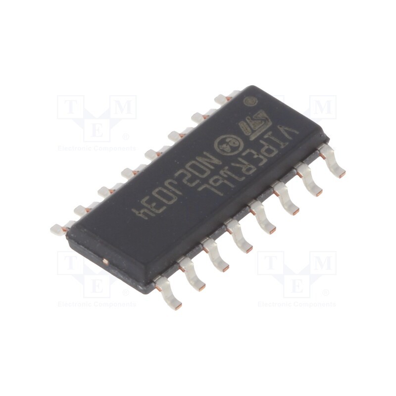 10 pcs : VIPER16LD - IC: driver, buck,buck-boost,flyback, SO16, 2.5A, 800V, Ch: 1, 0÷80%