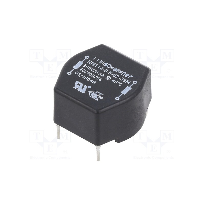 10 pcs : RN114-0.5-02-39M - Inductor: wire with current compensation, THT, 39mH, 500mA, 830mΩ