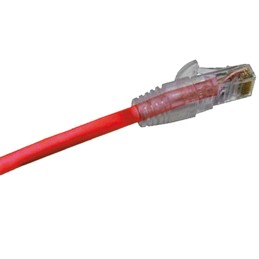1 pcs - Decelect Cat5e Male RJ45 to Male RJ45 Ethernet Cable, U/UTP, Red PVC Sheath, 0.5m
