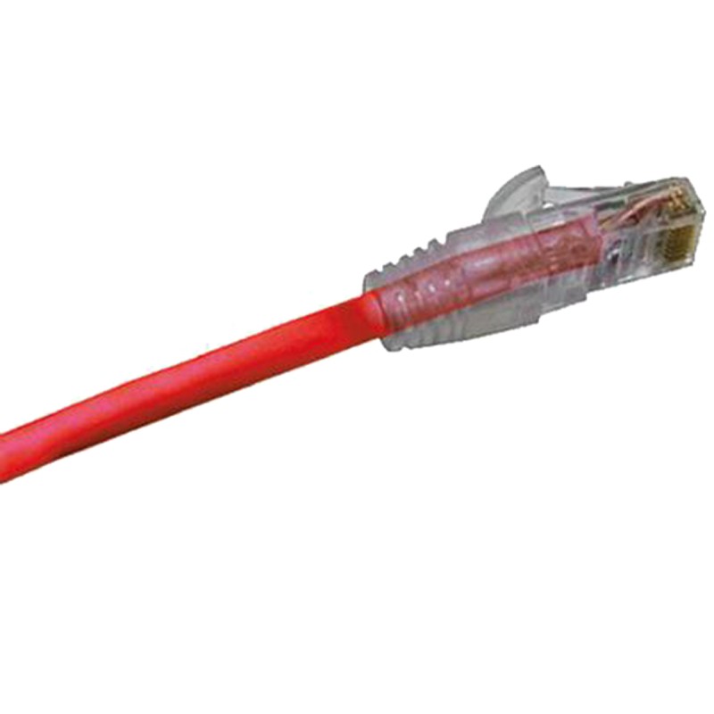 1 pcs - Decelect Cat5e Male RJ45 to Male RJ45 Ethernet Cable, U/UTP, Red PVC Sheath, 0.5m
