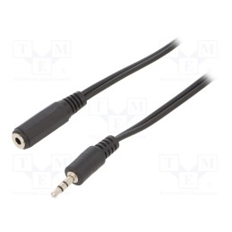 10 pcs : CCA-423-2M - Cable, Jack 3.5mm 3pin socket,Jack 3.5mm 3pin plug, 2m, black