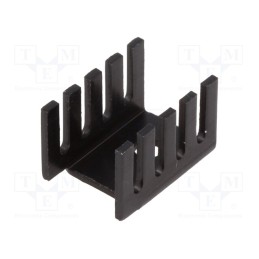 20 pcs : D01A - Heatsink: moulded, U, TO202,TO220, black, L: 19.05mm, W: 13.21mm
