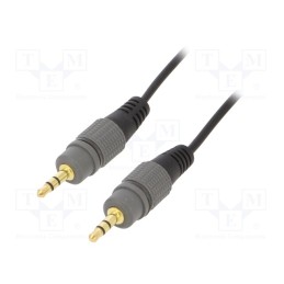 10 pcs : CCAP-3535MM-1.5M - Cable, Jack 3.5mm 3pin plug,both sides, 1.5m, black