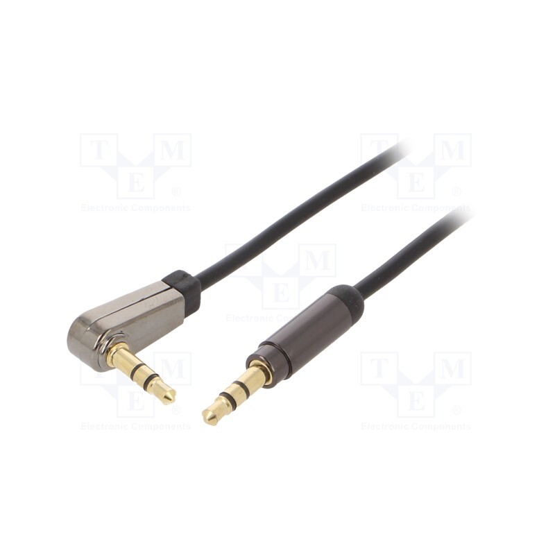 10 pcs : CCAP-444L-6 - Cable, Jack 3.5mm 3pin plug,Jack 3.5mm 3pin angled plug, 1.8m