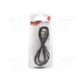 10 pcs : CCAPB-444L-1M - Cable, Jack 3.5mm 3pin plug,Jack 3.5mm 3pin angled plug, 1.8m