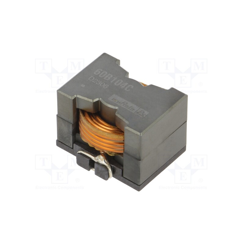 10 pcs : 60B104C - Inductor: wire, SMD, 100uH, 7500mA, 0.025Ω, ±15%, 27x19.5x20mm