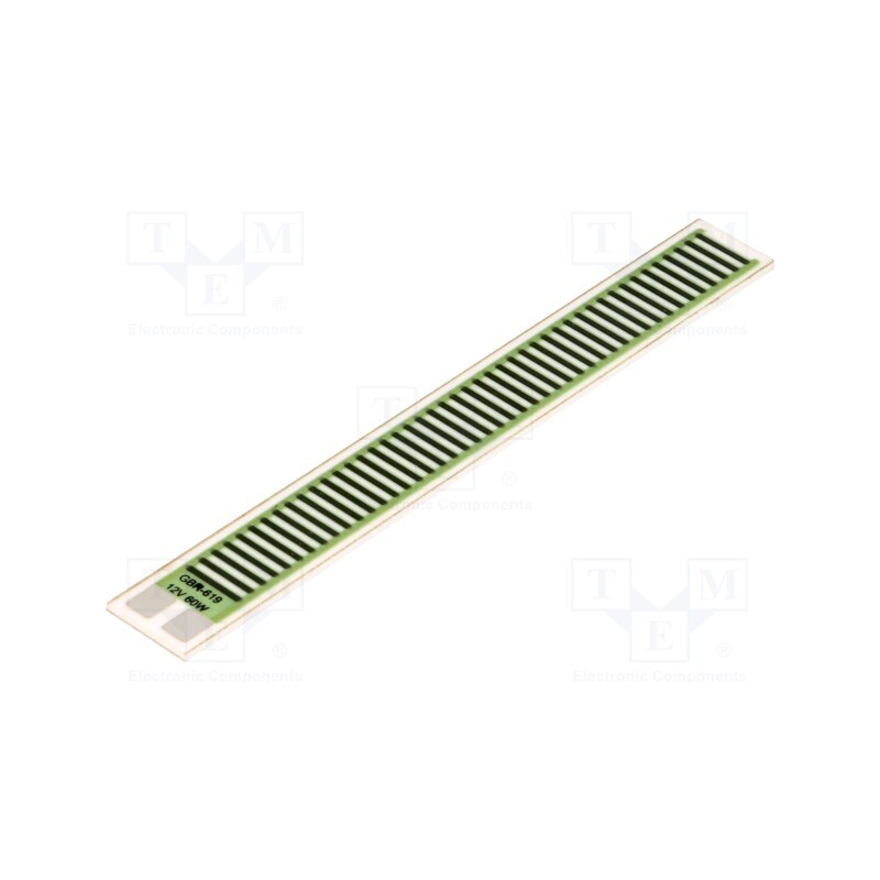10 pcs : GBR-619-12-60-2 - Resistor: thick film, heating, glued, 2.4Ω, 60W, 76.2x9.53x1mm
