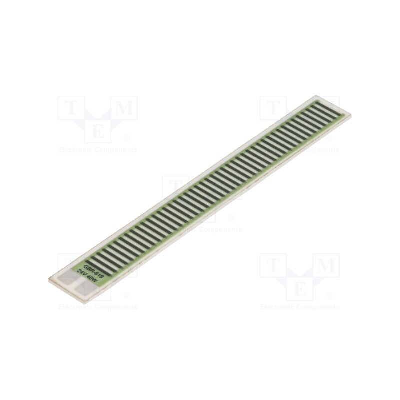10 pcs : GBR-619-24-40-2 - Resistor: thick film, heating, glued, 14.4Ω, 40W, 76.2x9.53x1mm