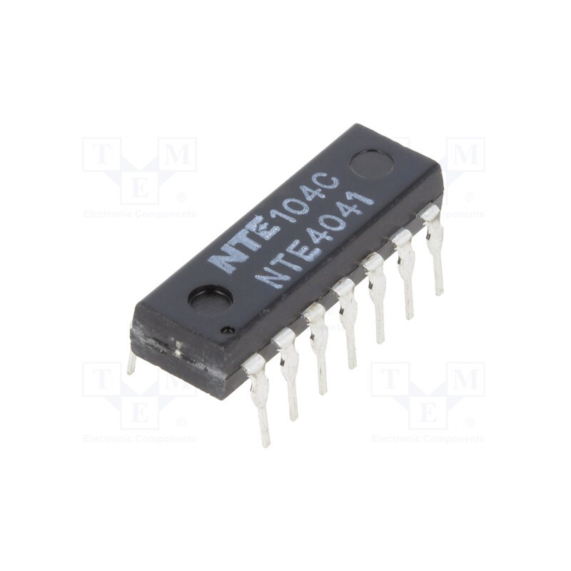 10 pcs : NTE4041 - IC: digital, buffer, combination, Ch: 4, CMOS, THT, DIP14, 3÷18VDC