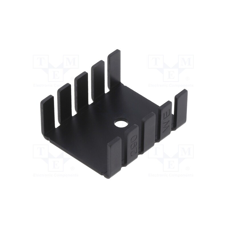 10 pcs : 290-1AB - Heatsink: extruded, U, TO202,TO218,TO220, black, L: 30mm, W: 25.4mm