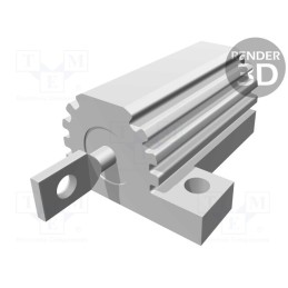 10 pcs : 5-1625966-2 - Resistor: wire-wound, with heatsink, screw, 100mΩ, 16W, ±5%