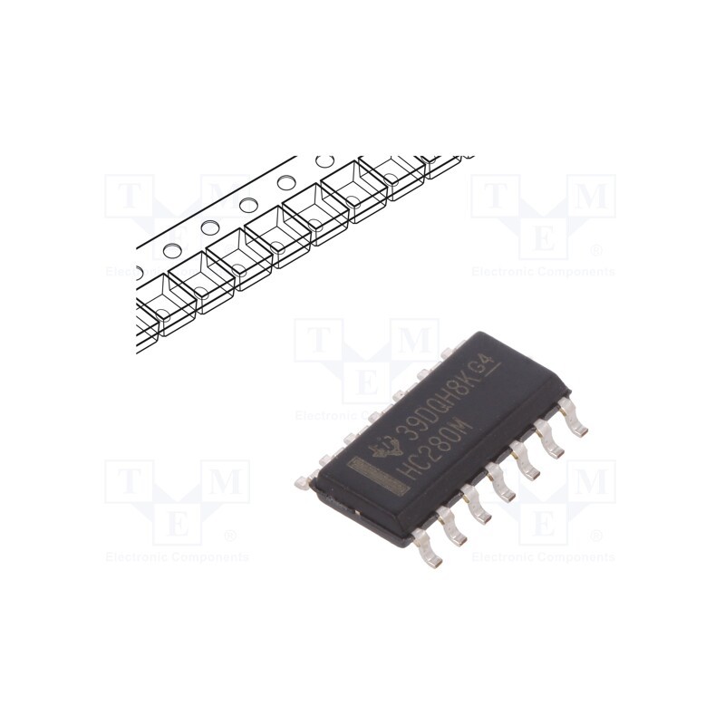 10 pcs : CD74HC280MT - IC: digital, 9bit,parity checker/generator, SMD, SO14, HC, 2÷6VDC