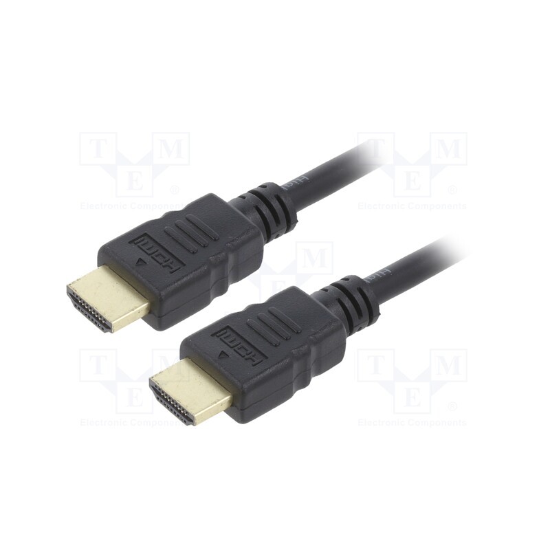 10 pcs : CC-HDMI4-0.5M - Cable, HDMI 2.0, HDMI plug,both sides, PVC, 0.5m, black, 30AWG