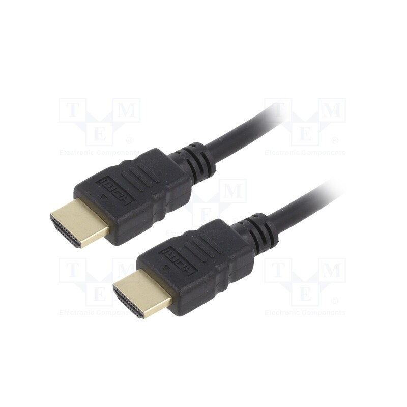 10 pcs : CC-HDMI4-1M - Cable, HDMI 2.0, HDMI plug,both sides, PVC, 1m, black, 30AWG
