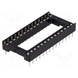 50 pcs : DS1009-28AT1WX - Socket: integrated circuits, DIP28, 15.24mm, THT, Pitch: 2.54mm