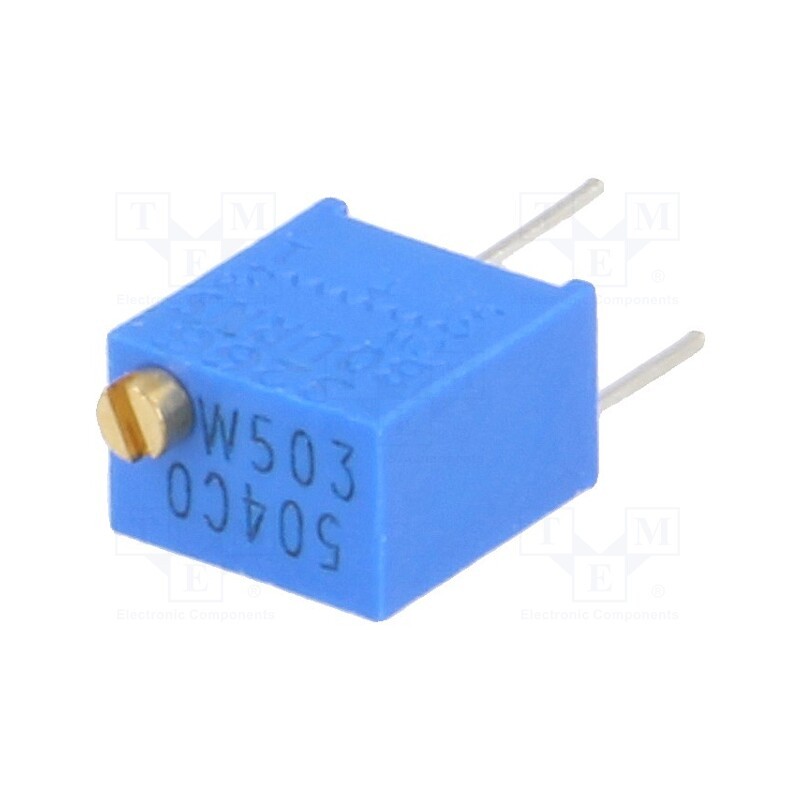 10 pcs : 3266W-1-503LF - Potentiometer: mounting, multiturn, 50kΩ, 250mW, ±10%, linear, THT