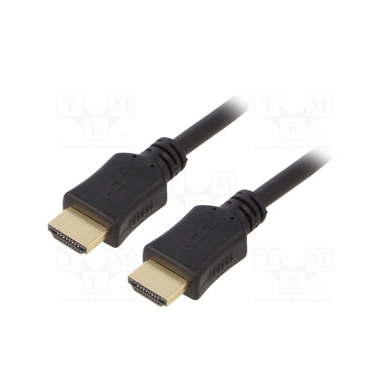 10 pcs : CC-HDMI4L-6 - Cable, HDMI 2.0, HDMI plug,both sides, PVC, 1.8m, black, 30AWG