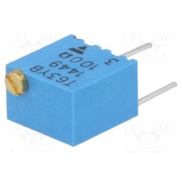 10 pcs : T63YB101KT20 - Potentiometer: mounting, multiturn, 100Ω, 250mW, ±10%, linear, THT