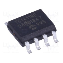 10 pcs : TC1411NEOA - IC: driver, MOSFET gate driver, SO8, 1A, Ch: 1, 4.5÷16V