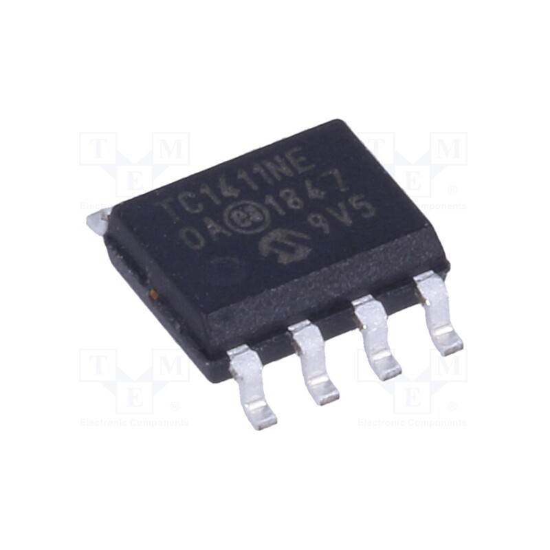 10 pcs : TC1411NEOA - IC: driver, MOSFET gate driver, SO8, 1A, Ch: 1, 4.5÷16V