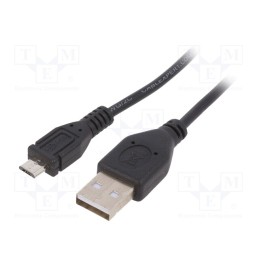 10 pcs : CCP-MUSB2-AMBM-0.5M - Cable, USB 2.0, USB A plug,USB B micro plug, gold-plated, 0.5m