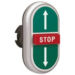 1 pcs - Lovato Platinum Series Green, Red Spring Return Push Button Head, 22mm Cutout, IP66, IP67, IP69K