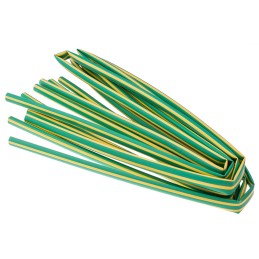 5 pcs - RS PRO Heat Shrink Tubing, Green/Yellow 9.5mm Sleeve Dia. x 1.2m Length 2:1 Ratio