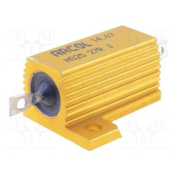 10 pcs : HS25 27R J - Resistor: wire-wound, with heatsink, screw, 27Ω, 25W, ±5%