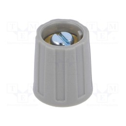 10 pcs : A2513068 - Knob, without pointer, ABS, Øshaft: 6mm, Ø13.5x15.5mm, grey, A2513