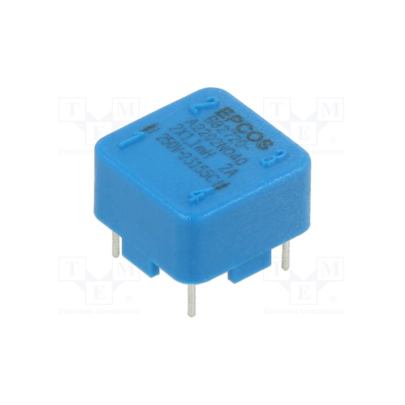10 pcs : B82720A2202N040 - Inductor: common mode, THT, 1.1mH, 2A, 65mΩ, Pitch: 10x10mm, -30÷50%