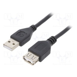 10 pcs : CCP-USB2-AMAF-0.15M - Cable, USB 2.0, USB A socket,USB A plug, gold-plated, 0.15m