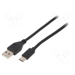 10 pcs : CCP-USB2-AMCM-6 - Cable, USB 2.0, USB A plug,USB C plug, gold-plated, 1.8m, black
