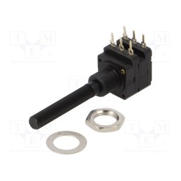 10 pcs : PC16DH10IP06203A2020TA - Potentiometer: shaft, 20kΩ, 200mW, THT, 6mm, plastic, stereo, carbon