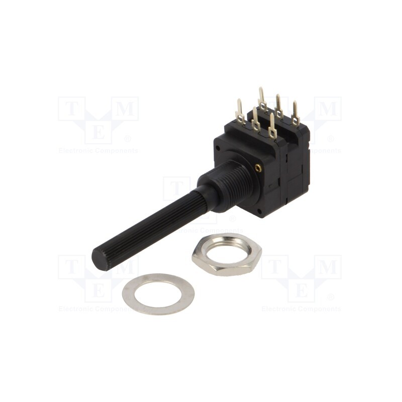 10 pcs : PC16DH10IP06203A2020TA - Potentiometer: shaft, 20kΩ, 200mW, THT, 6mm, plastic, stereo, carbon