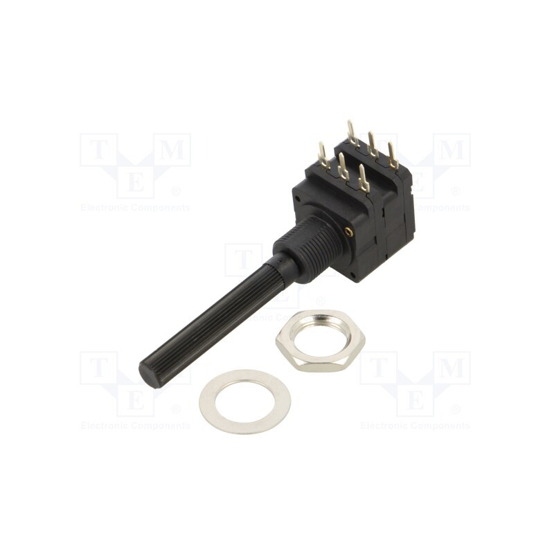 10 pcs : PC16DH10IP06204A2020TA - Potentiometer: shaft, 200kΩ, 200mW, THT, 6mm, plastic, stereo
