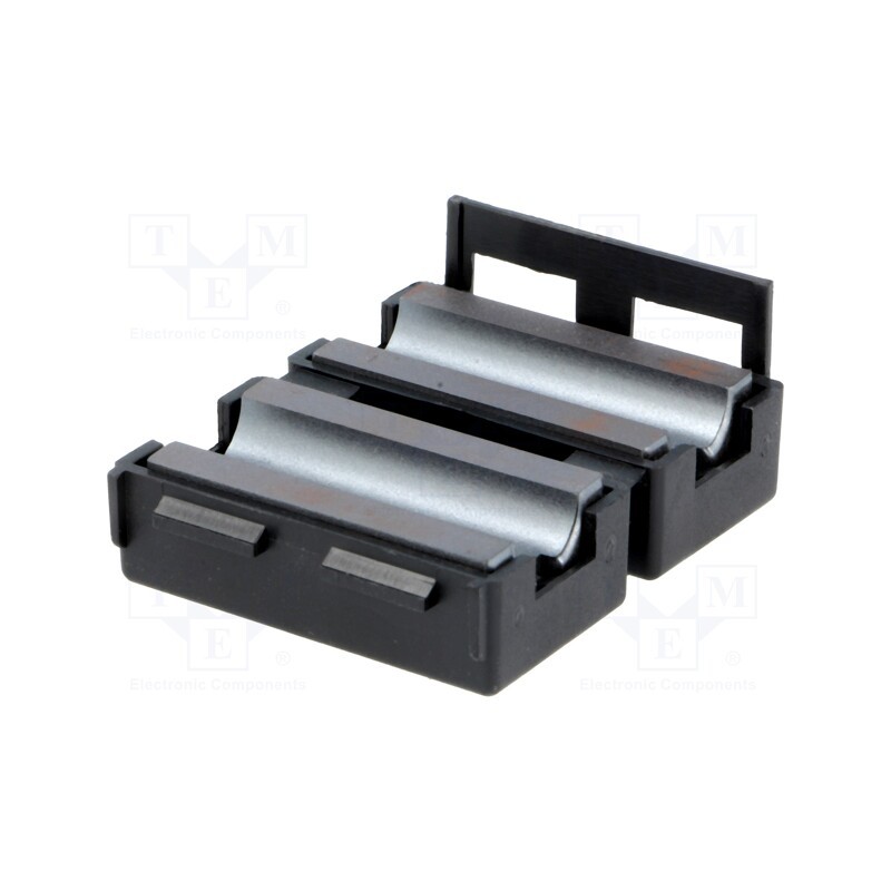 10 pcs : RKCF-08-A5 - Ferrite: two-piece, on round cable, Ø: 8mm, 130Ω, A: 20.5mm, B: 7.5mm