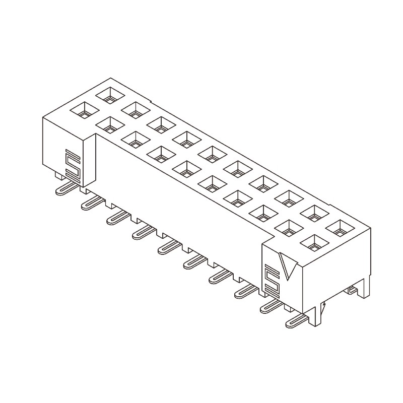 20 pcs - Samtec S2M Series Straight Surface Mount PCB Socket, 50-Contact, 2-Row, 2mm Pitch, Solder Termination