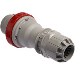 1 pcs - Scame IP67 Red Cable Mount 3P + N + E Industrial Power Plug, Rated At 125A, 415 V