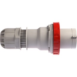 1 pcs - Scame IP67 Red Cable Mount 3P + N + E Industrial Power Plug, Rated At 125A, 415 V