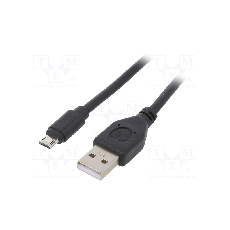 10 pcs : CC-USB2-AMMDM-6 - Cable, USB 2.0, USB A plug,USB B micro reversible plug, 1.8m