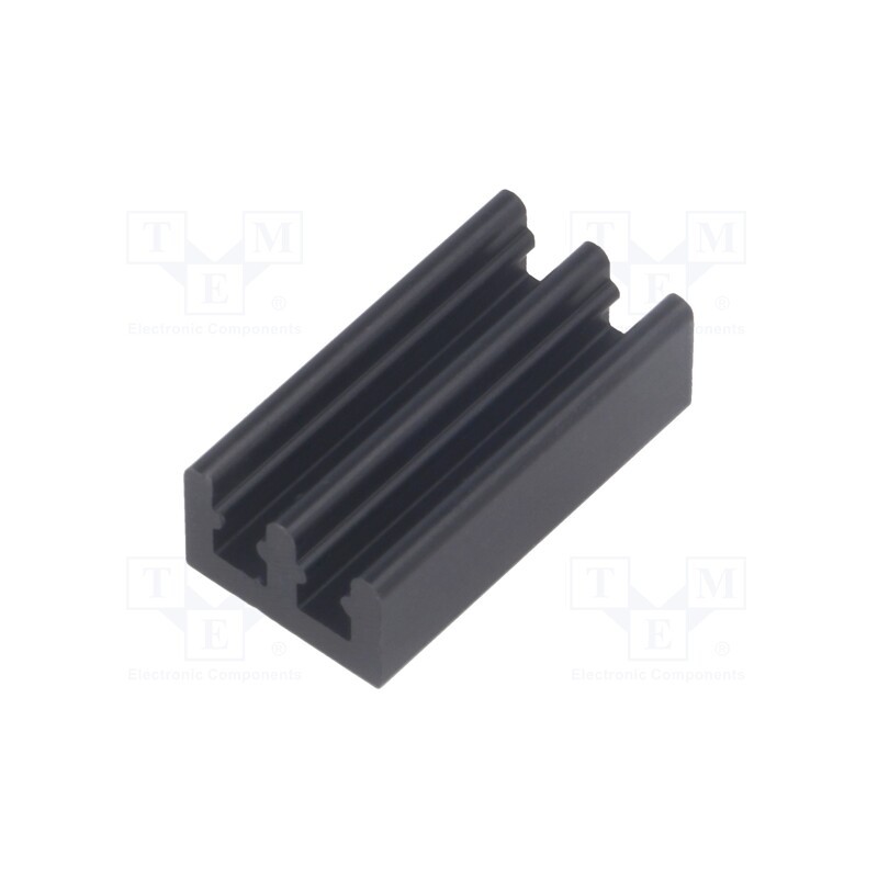 10 pcs : ICKSMDO19SA - Heatsink: extruded, black, L: 19mm, W: 10mm, H: 6mm, 36K/W, aluminium