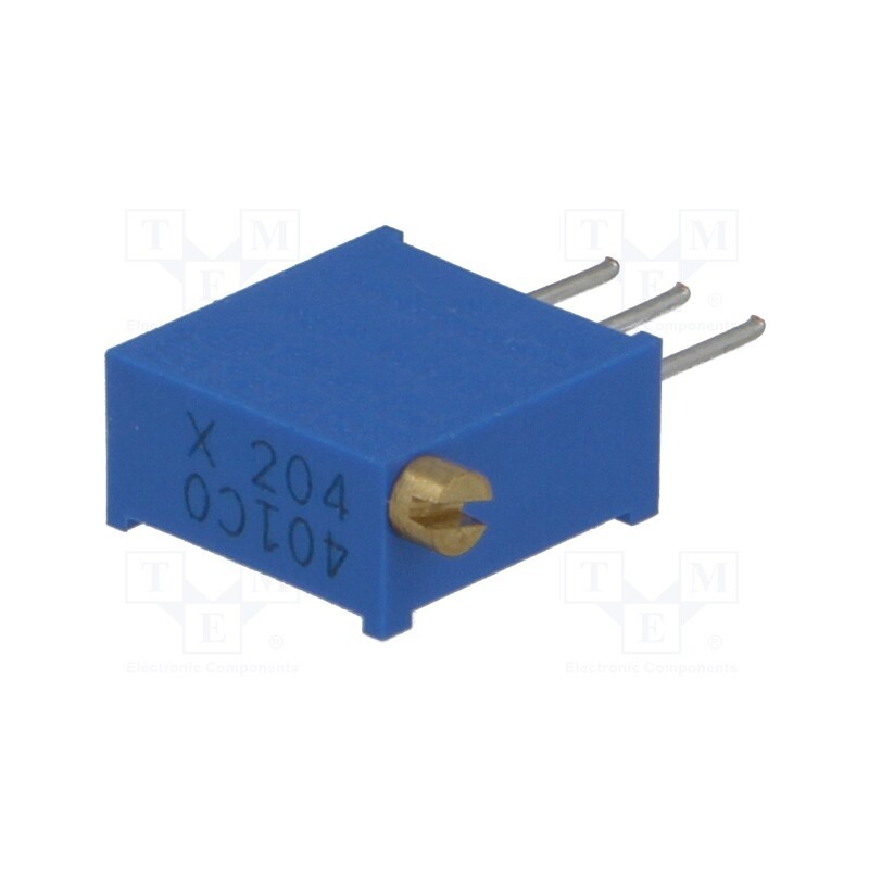 10 pcs : 3296X-1-204LF - Potentiometer: mounting, multiturn, 200kΩ, 500mW, THT, ±10%, linear