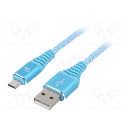10 pcs : CC-USB2B-AMMBM-1M-VW - Cable, USB 2.0, USB A plug,USB B micro plug, gold-plated, 1m