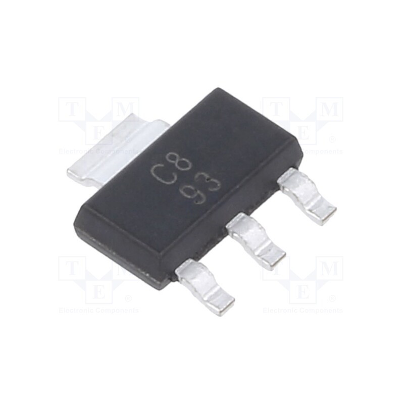 10 pcs : UA78M08CDCY - IC: voltage regulator, linear,fixed, 8V, 0.5A, SOT223, SMD,
