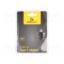 10 pcs : CC-USB2-CMAF-A - Adapter, USB 2.0, USB A socket,USB C plug, 480Mbps, black