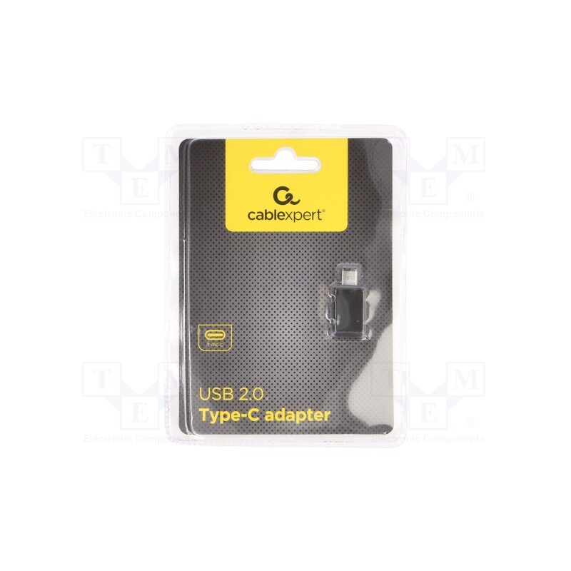 10 pcs : CC-USB2-CMAF-A - Adapter, USB 2.0, USB A socket,USB C plug, 480Mbps, black